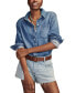 ფოტო #1 პროდუქტის Women's Denim Utility Shirt