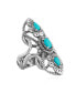 Фото #2 товара Кольцо American West Jewelry Turquoise 3-Stone Elongated