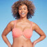 Фото #1 товара Women's Light Lift Shoulder Cap Straps Bikini Top - Shade & Shore Coral Pink 36D