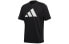 Фото #1 товара Футболка мужская Adidas с классическим логотипом и принтом пирамиды черного цвета FI7974