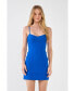 Фото #2 товара Women's Stretch Fabric Fitted Mini Dress