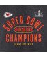 Фото #2 товара Men's Heather Charcoal Kansas City Chiefs Super Bowl LVIII Champions Under The Lights Big and Tall Long Sleeve T-shirt