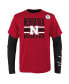 ფოტო #2 პროდუქტის Preschool Boys and Girls Black, Scarlet Nebraska Huskers Fan Wave Short and Long Sleeve T-shirt Combo Pack