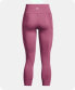 Under Armour 301380 Prime Pink & Metallic Silvertone Meridian Crop Leggings XS