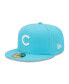 Фото #1 товара Men's Blue Chicago Cubs Vice Highlighter Logo 59FIFTY Fitted Hat