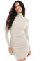 Calvin Klein Jeans Slim Ribbed Cotton Jumper Dress in Pelican