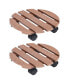 Фото #1 товара Plant Trolleys 2 pcs Brown Ø11.8"x3" WPC