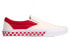 Vans slip-on 经典拼色 低帮 板鞋 男女同款 白红 / Кроссовки Vans Slip-On VN0A38F7OWM