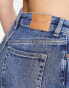 Фото #6 товара Weekday Smooth high waist slim straight leg jeans in winter blue
