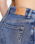 Weekday Smooth high waist slim straight leg jeans in winter blue