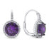 Серьги Kleinfeld Zirconia Pave Hoop YES. silver, clear, purple - фото #1