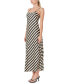 Фото #3 товара Women's Striped Sleeveless Maxi Dress