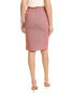 Фото #3 товара Pink Tartan Front Slit Wool-Blend Pencil Skirt Women's
