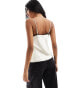 Фото #4 товара River Island lace detail satin cami top in cream