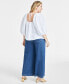 Trendy Plus Size Volume-Sleeve Top, Created for Macy's