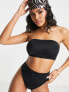 Фото #2 товара ASOS DESIGN mix and match sleek bandeau bikini top in black