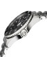ფოტო #2 პროდუქტის Men's Wall Street Swiss Automatic Silver-Tone Stainless Steel Bracelet Watch 43mm