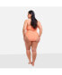 Фото #2 товара Plus Size Essential High Waist Bikini Bottom - Peach