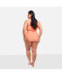 Plus Size Essential High Waist Bikini Bottom - Peach