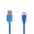 Nedis USB-Kabel| USB 3.2 Gen 1| USB-A Stecker| Buchse| 5 Gbps| Vernickelt| 2 - Cable - Digital