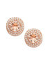 Rose Gold Plated Simulated Morganite Love Knot Stud Earrings