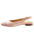 Trotters Halsey T2123-727 Womens Pink Wide Leather Slingback Flats Shoes
