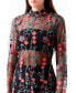 Women's Floral Embroidered Midi Dress