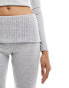 Miss Selfridge flare trouser co-ord in variegated rib - GREY M - фото #6