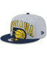 Фото #1 товара Men's Gray, Navy Indiana Pacers Tip-Off Two-Tone 9FIFTY Snapback Hat