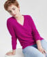 ფოტო #1 პროდუქტის 100% Cashmere Women's V-Neck Long-Sleeve Sweater, Regular & Petites, Created for Macy's