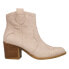 Фото #1 товара Dirty Laundry Unite Snake Round Toe Cowboy Booties Womens Beige Casual Boots GUI