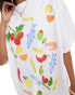 Фото #2 товара ASOS DESIGN oversized t-shirt with food print in white