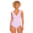 Time and Tru One Piece Swimsuit Women’s Size 1X Pink Ruffle V-Neck Sleeveless