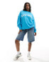 Kaiia sport logo sweatshirt in bright blue