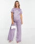 Jaded Rose Maternity t-shirt in lilac sparkle co-ord