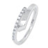 Gentle ladies´ ring made of white gold with crystals 229 001 00857 07