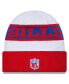 Фото #2 товара Men's White, Red Buffalo Bills 2023 Sideline Tech Cuffed Knit Hat