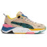 Фото #1 товара Puma Swxp RsSimul8 Lace Up Mens Multi Sneakers Casual Shoes 39033701