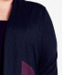 ფოტო #8 პროდუქტის Plus Size Cora Color Block Cardigan Sweater
