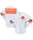 ფოტო #2 პროდუქტის Women's White Cleveland Browns Spirit Jersey Lace-Up V-Neck Long Sleeve T-shirt