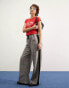 Фото #4 товара ASOS DESIGN contrast side stripe trousers in check print