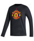 Фото #1 товара Men's Manchester United Vertical Wordmark Long Sleeve T-Shirt