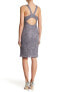 Marina 155601 Women's Sleeveless Lace Dress V-Neck Gun Size 8