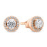 Beautiful bronze earrings with zircons EA604R