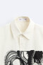 Contrast embroidered shirt
