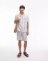 Topman co-ord short sleeve relaxed shirt in ecru L - Chest 42 - фото #1