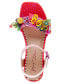 Фото #4 товара Women's Deana Embellished Two-Piece Wooden Platform Dress Sandals