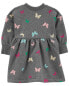 Фото #4 товара Baby Butterfly Long-Sleeve Velour Dress 3M