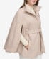 ფოტო #3 პროდუქტის Womens Double-Breasted Cape Coat