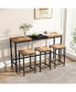 Modern Dining Table Set with Hanging Stool Design